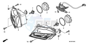 CBR600RR9 France - (F / CMF SPC) drawing HEADLIGHT