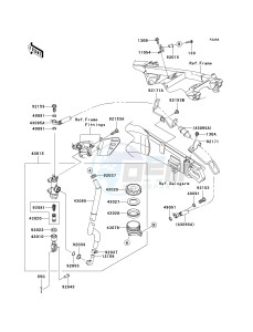 KRF 750 F [TERYX 750 4X4 NRA OUTDOORS] (F8F) C9F drawing REAR MASTER CYLINDER