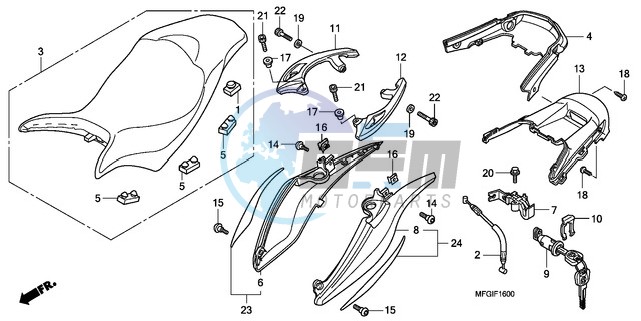 SEAT/REAR COWL