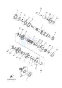 YXM700E YXM700PE YXM700PE (1XP4) drawing TRANSMISSION