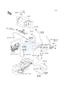 ZG 1400 A [CONCOURS 14 ABS] (8F-9F) A9F drawing FUEL EVAPORATIVE SYSTEM-- CA- -