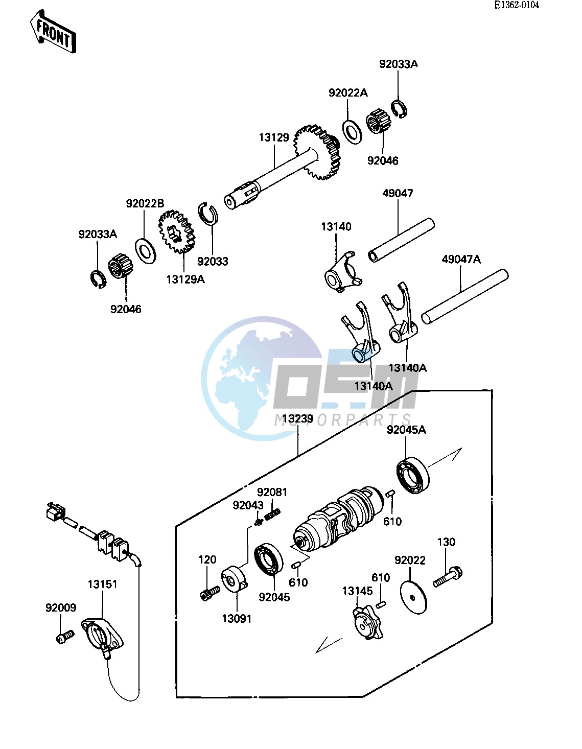 GEAR CHANGE DRUM & FORKS