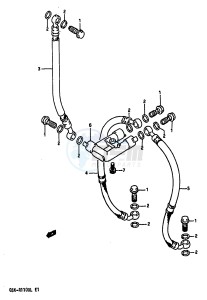 GSX-R1100 (K-L) drawing FRONT BRAKE HOSE (MODEL L)