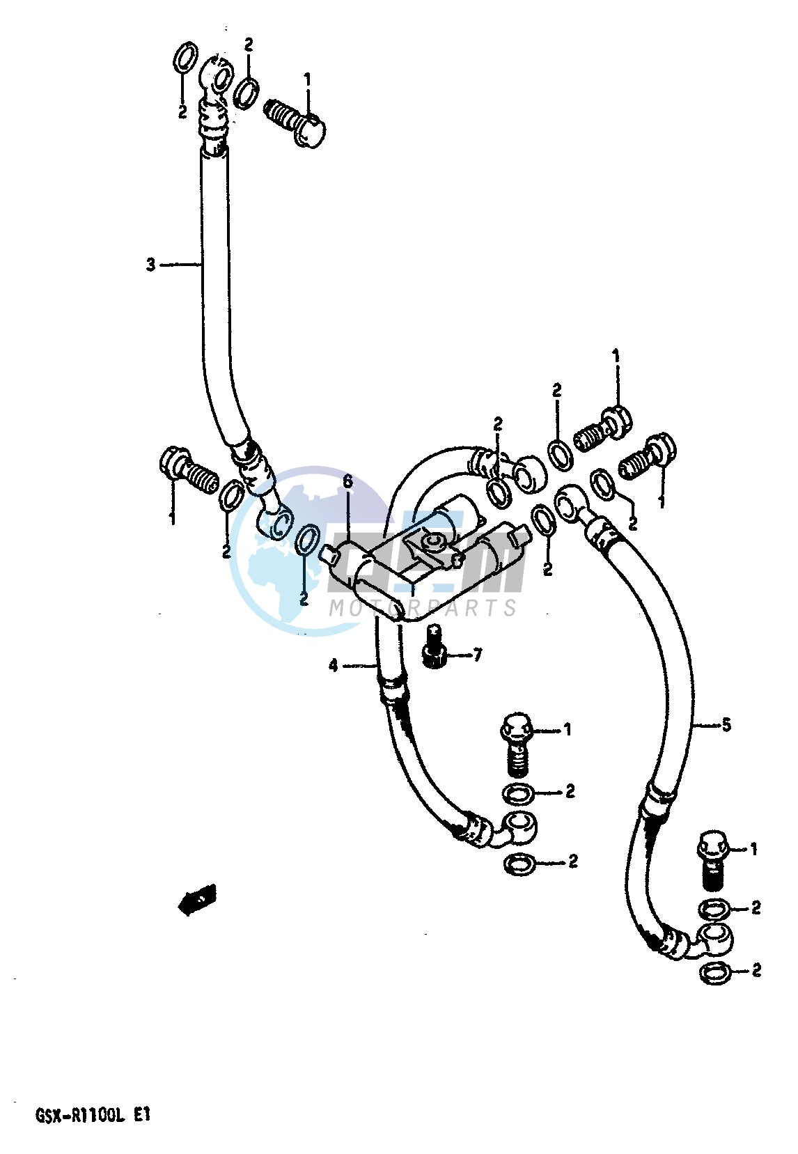 FRONT BRAKE HOSE (MODEL L)