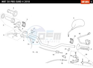 MRT-50-PRO-E4-REPLICA-SERIES-REPLICA-SERIES-GREEN drawing HANDLEBAR - CONTROLS