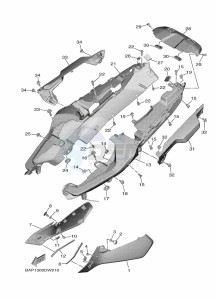 TRACER 9 GT+ MTT890D-K (BLG1) drawing SIDE COVER