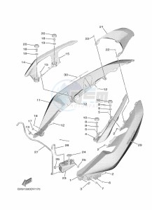 MWD300 TRICITY 300 (BED2) drawing SIDE COVER