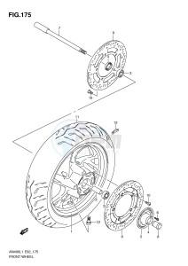 AN400 (E2) Burgman drawing FRONT WHEEL (AN400AL1 E24)