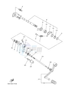 MTM850 MTM-850 XSR900 (B906) drawing SHIFT SHAFT