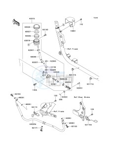 VN 1700 E [VULCAN 1700 CLASSIC] (9G-9FA) E9F drawing REAR MASTER CYLINDER