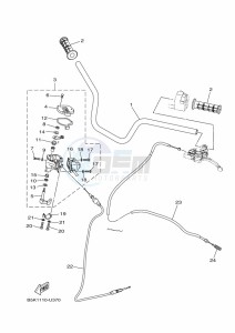 YFM700FWBD KODIAK 700 EPS (BGFM) drawing STEERING HANDLE & CABLE