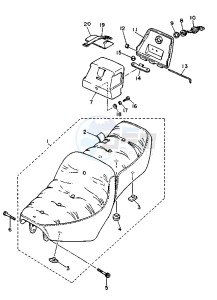 XV VIRAGO 750 drawing SEAT