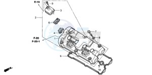 CBR1100XX SUPER BLACKBIRD drawing CYLINDER HEAD COVER