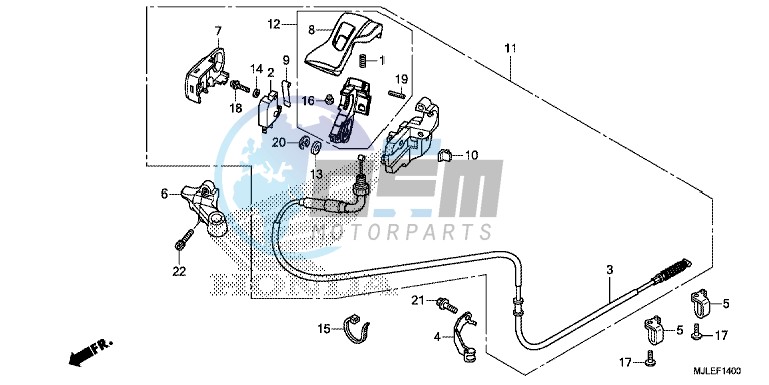 PARKING BRAKE LEVER