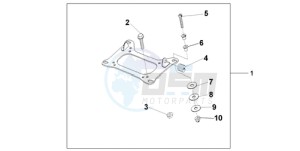 CBF1000TA France - (F / ABS CMF) drawing KIT CARRIER BRKT