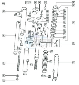 STANDARD_24-45kmh_Y-K2 50 Y-K2 drawing Front fork