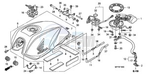 CB1300SA9 France - (F / ABS BCT CMF MME TWO TY2) drawing FUEL TANK