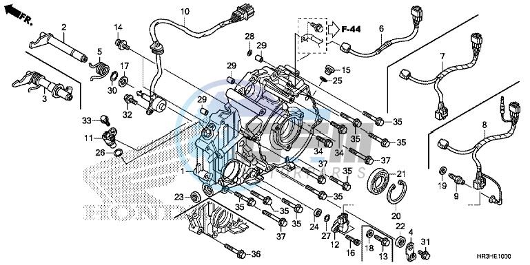 REAR CRANKCASE COVER