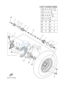 YFM700FWAD YFM70GPHG GRIZZLY 700 EPS (2UD8) drawing FRONT WHEEL