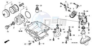 CB600FB drawing OIL PAN/ OIL PUMP