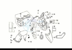 CROX 50 (AE05WB-EU) (E5) (M1) drawing REAR FENDER - REAR INNER FENDER