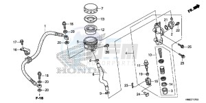 TRX680FAF TRX680 Europe Direct - (ED) drawing RR. BRAKE MASTER CYLINDER