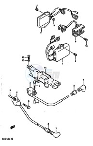 RGV250 1989 drawing ELECTRICAL