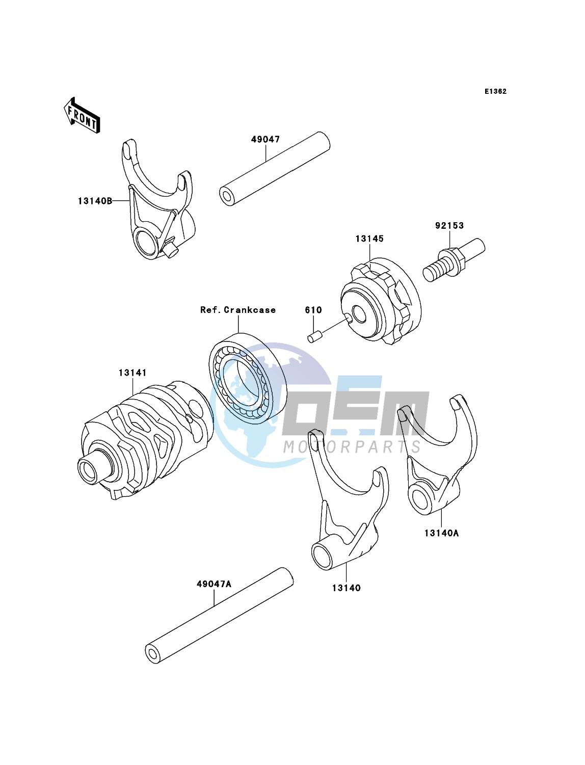 Gear Change Drum/Shift Fork(s)