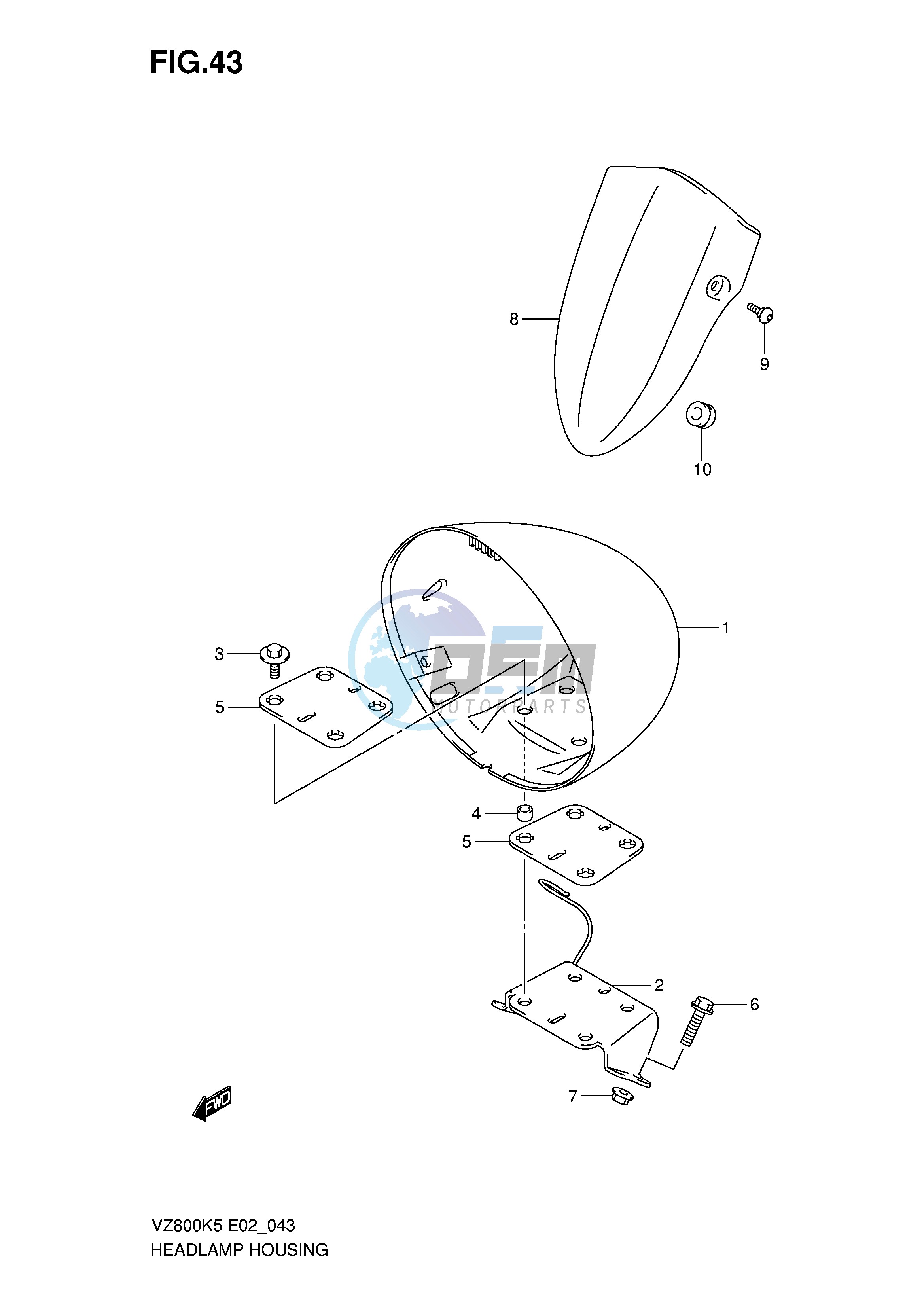 HEADLAMP HOUSING