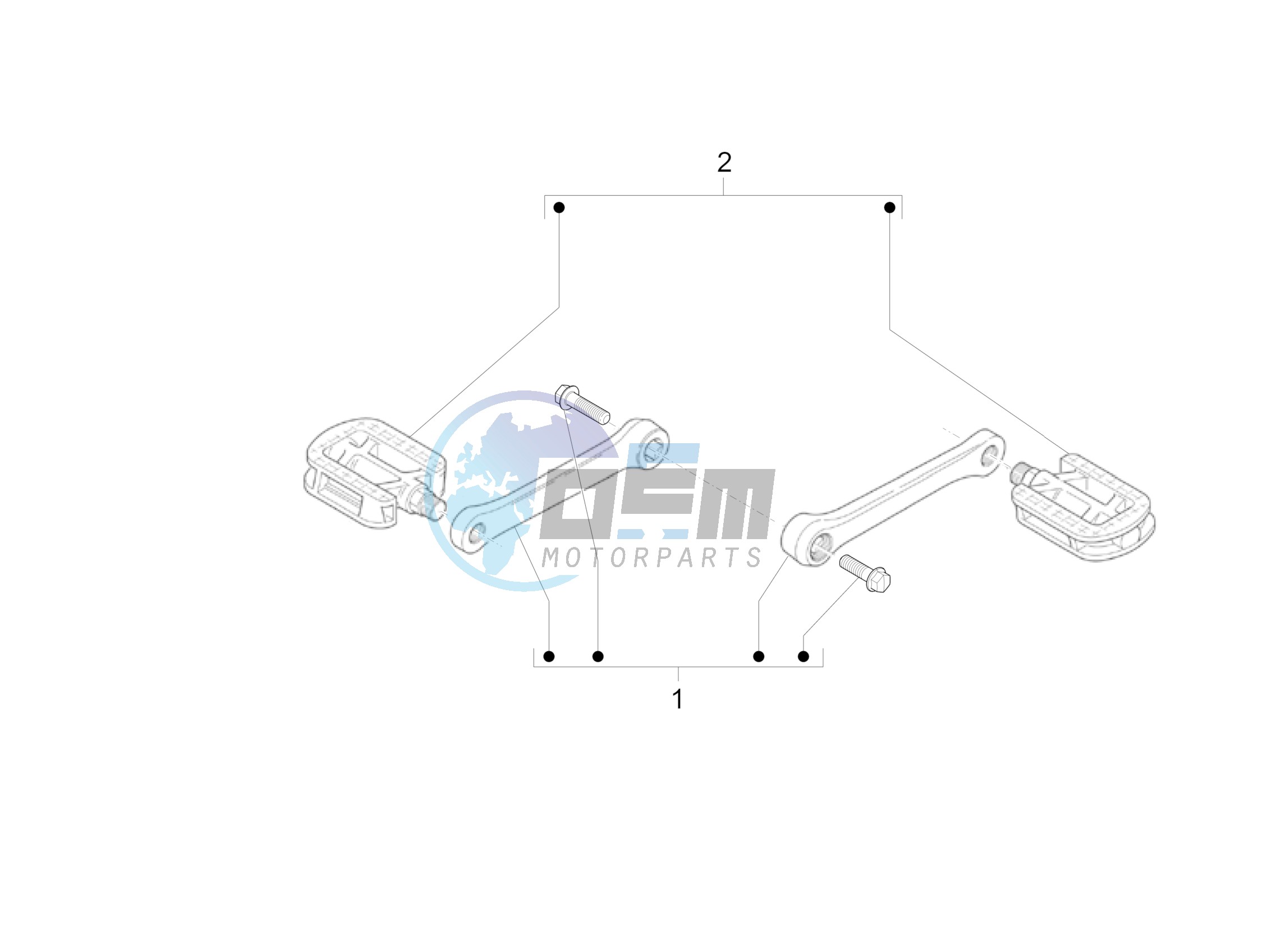 Control pedals - Levers