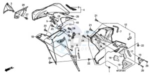 CBR600RRA Korea - (KO / ABS) drawing LOWER COWL (R.) (CBR600RR9,A/RA9,A)