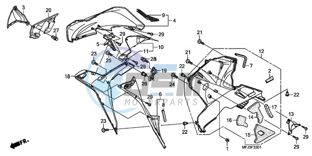 LOWER COWL (R.) (CBR600RR9,A/RA9,A)