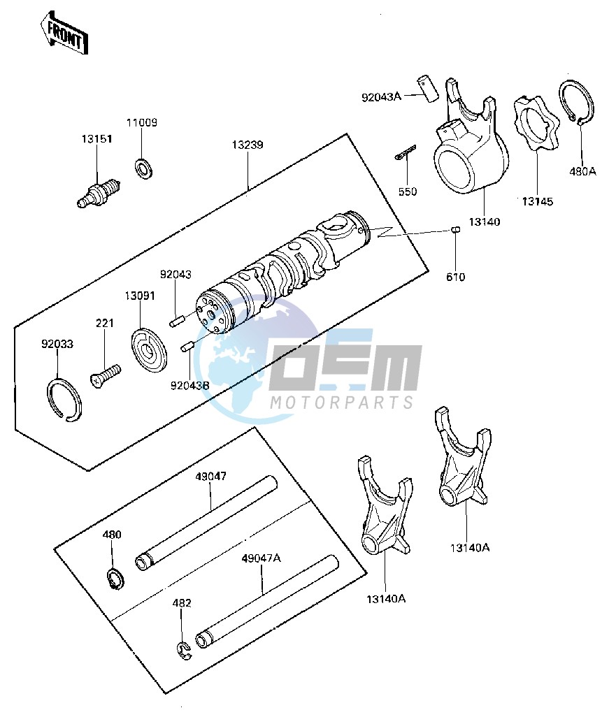 GEAR CHANGE DRUM & FORKS