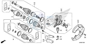 TRX500FE2E TRX500FE2 Europe Direct - (ED) drawing FRONT KNUCKLE/ FRONT DRIVE SHAFT