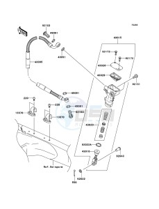 KX125 KX125M6F EU drawing Rear Master Cylinder