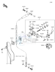 KX250F KX252AJF EU drawing Front Master Cylinder