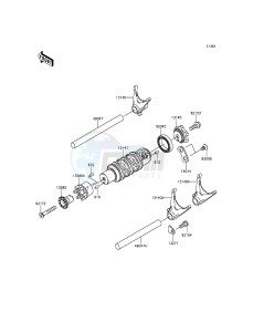 ER-6N_ABS ER650FCF XX (EU ME A(FRICA) drawing Gear Change Drum/Shift Fork(s)