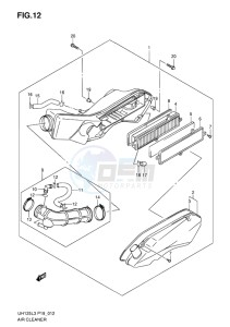 UH125G BURGMAN EU drawing AIR CLEANER