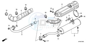 CBR650FAG CBR650F 6ED - (6ED) drawing EXHAUST MUFFLER