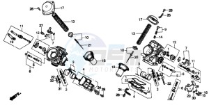 VT600C 400 drawing CARBURETOR (COMPONENT PARTS)