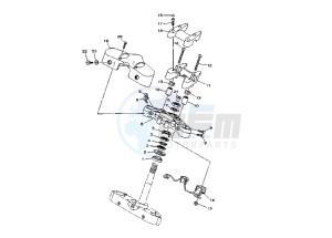 XV MIDNIGHT STAR 1900 drawing STEERING