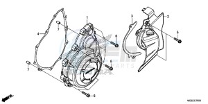 CB500FE CB500F UK - (E) drawing A.C. GENERATOR COVER