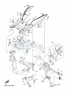 YP125RA XMAX 125 ABS (BL25) drawing HANDLE SWITCH & LEVER