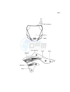 KX250F KX250ZGF EU drawing Decals