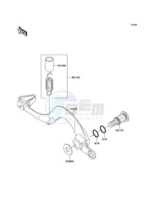 KX450F KX450D6F EU drawing Brake Pedal