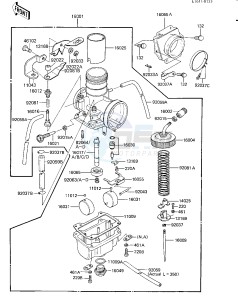 KX 125 C [KX125L] (C1) [KX125L] drawing CARBURETOR