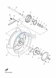 FJR1300D-AE FJR1300AE (B96L) drawing REAR WHEEL