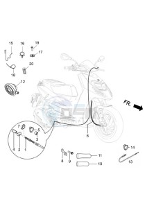 SR 150 4T-3V (EMEA-LATAM) drawing Transmissions-Rear brake-speedometr (kms)