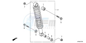 TRX420TEB drawing REAR CUSHION