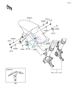 NINJA ZX-6R ABS ZX636FGFA GB XX (EU ME A(FRICA) drawing Front Fender(s)